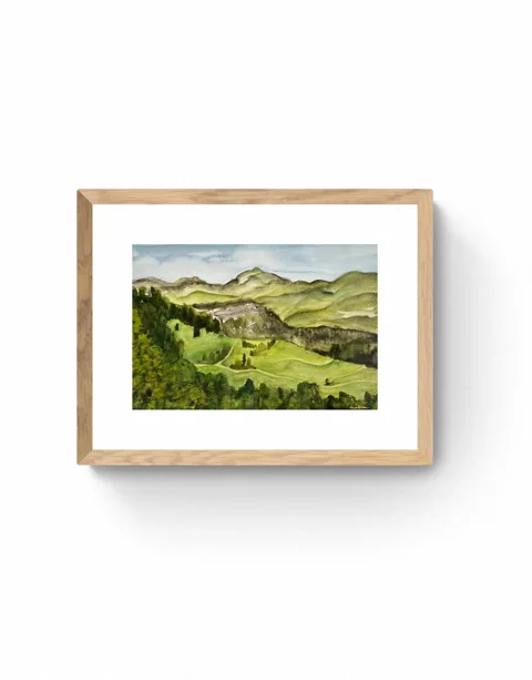 Rolling Hills of a Lush Green Valley