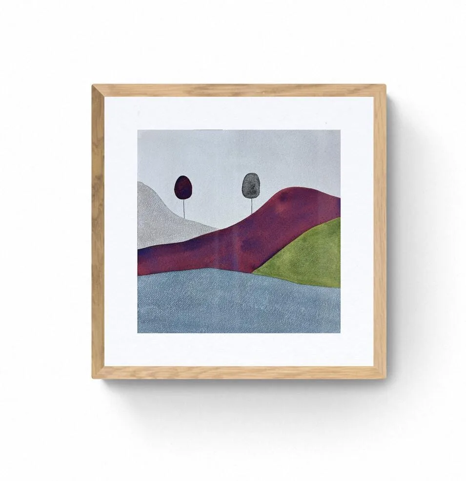 Minimalist Abstract Watercolor Landscape