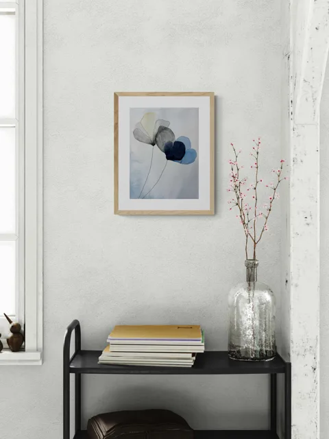 Quiet Blue and Gray Abstract Petals