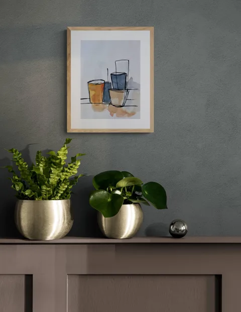 Cups and Vessels in Amber Blue Taupe