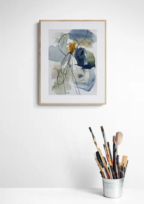 Expressive Abstract Botanical Floral Lines