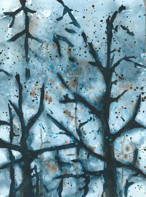 Abstract Landscape Blue