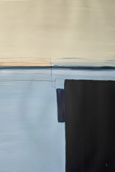 Edge of Horizon Blue and Beige