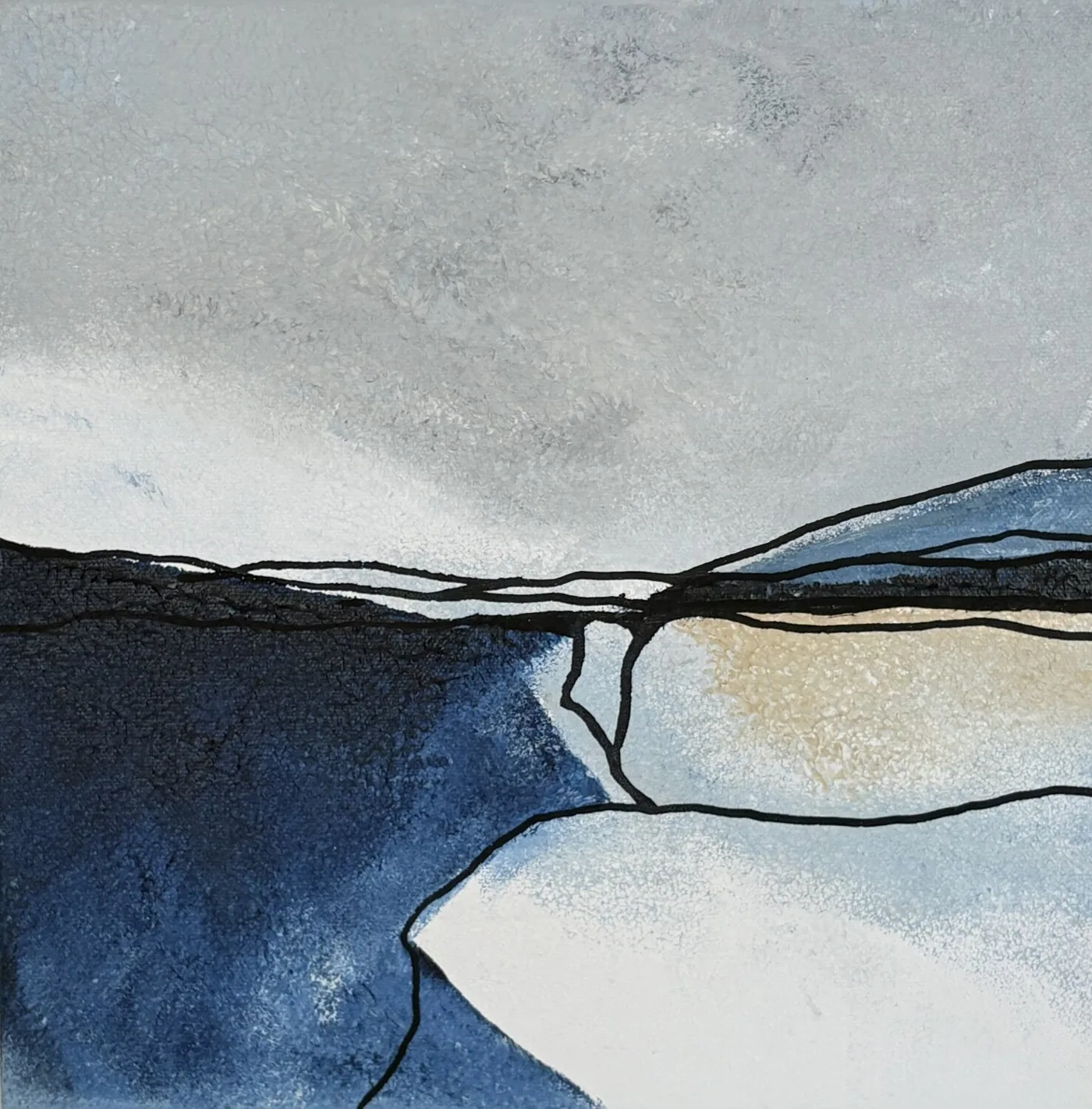 Calm Waterline Navy and Beige